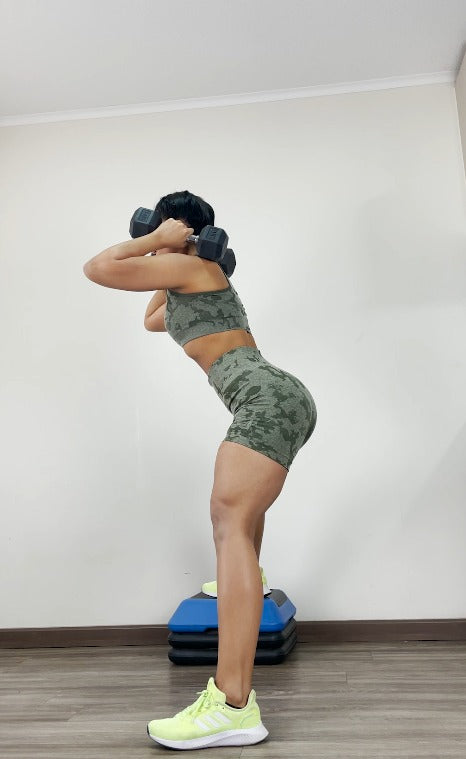 Conjunto deportivo sin efecto push up camuflado/soporte incluido