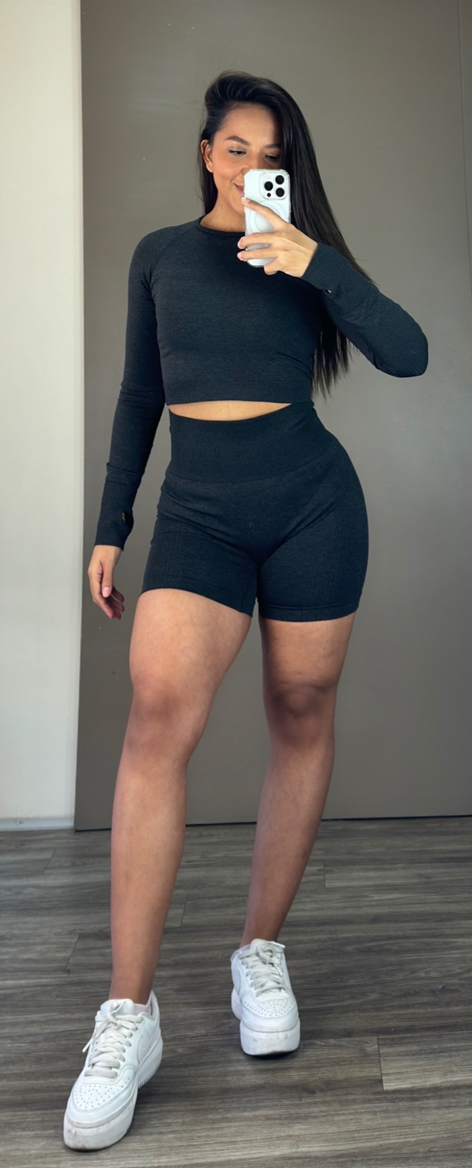 Conjunto short sin efecto push up