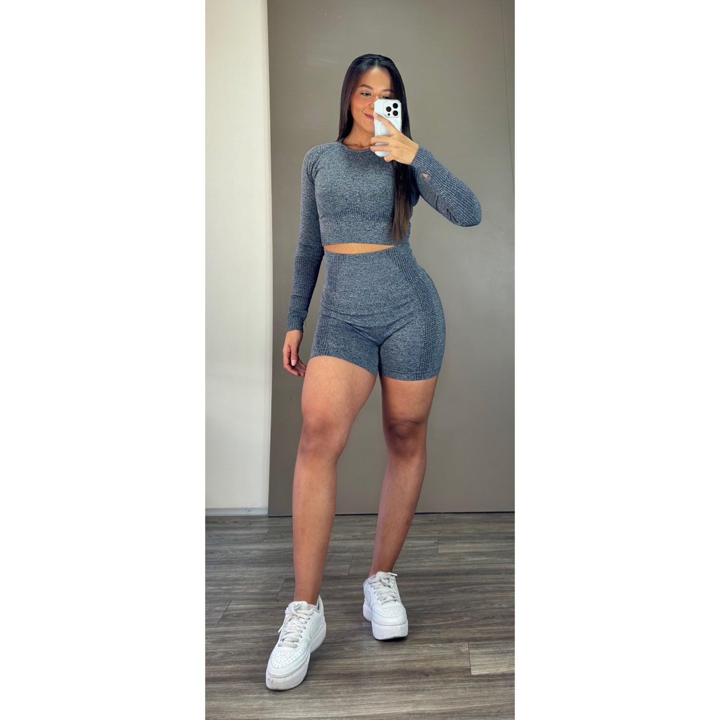 Conjunto short sin efecto push up