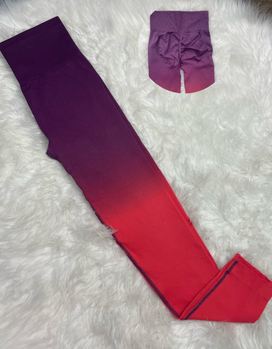 Leggings efecto push up bicolor